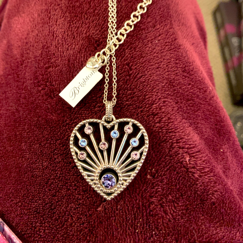 Brighton heart necklace! Silver color!